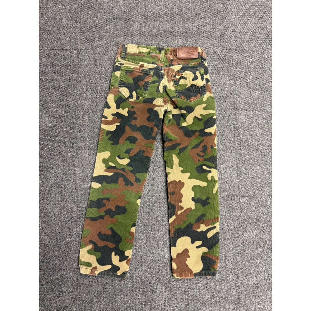 Polo Ralph Lauren Boys Camo Corduroy Pants Size 5 Woodland Camouflage Dungarees - Picture 5 of 6